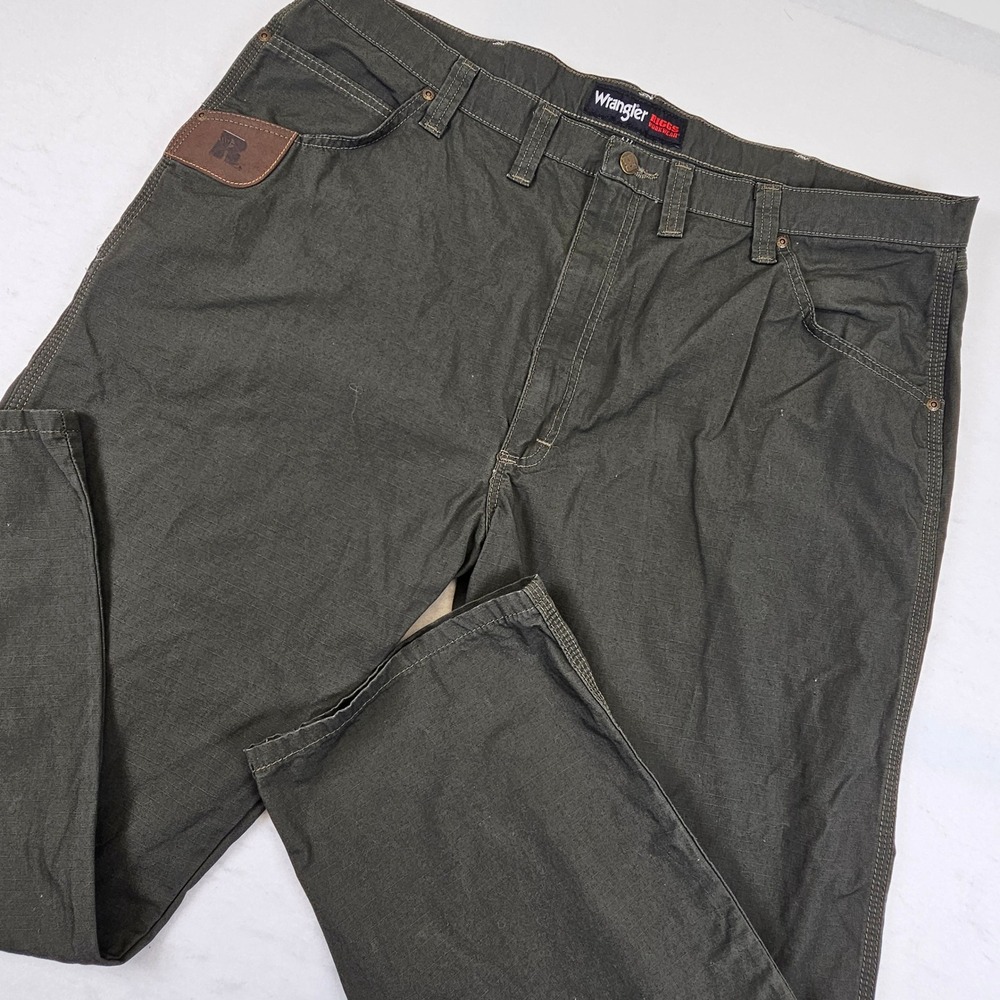 Wrangler RIGGS Workwear Ranger Pants 44x30 Olive Green Ripstop